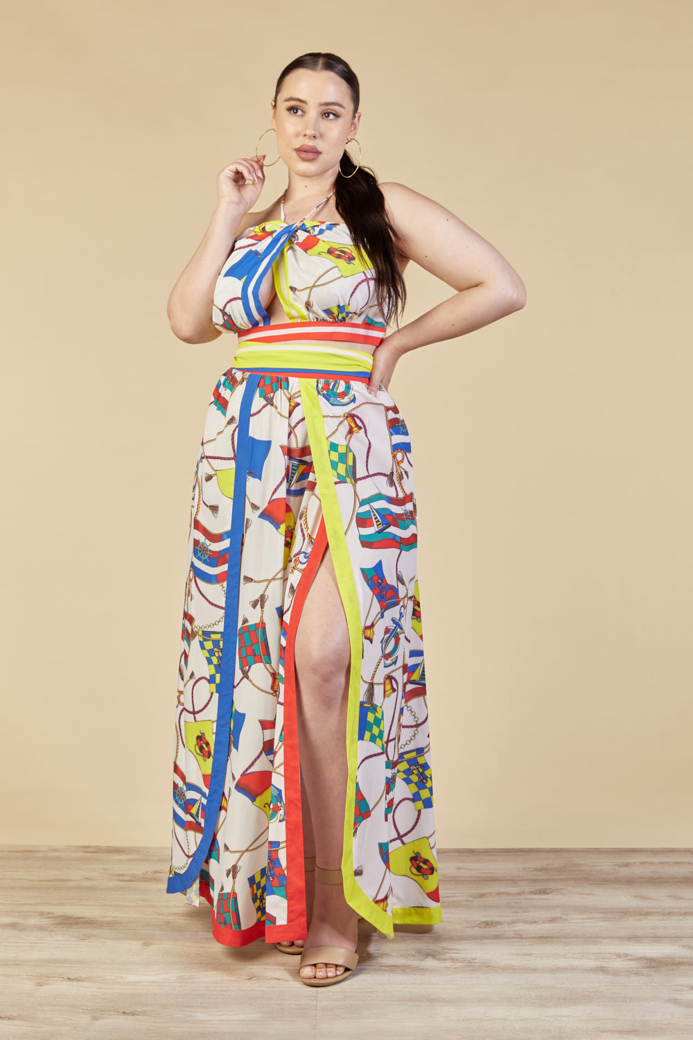 Eva White Fringe Cutout Two-Piece Skirt Set - DOLCE & DIVA