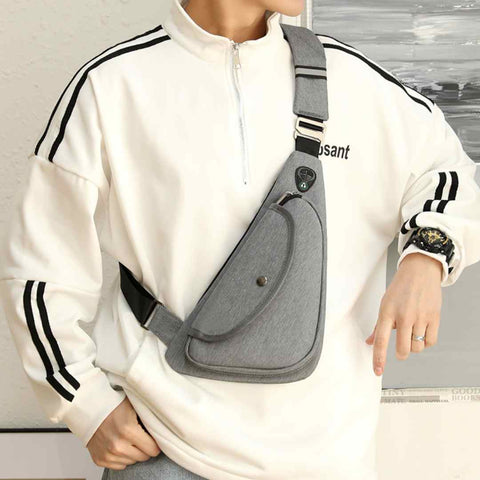 Men's Square Waterproof Shoulder Bag Messenger Bag Triangle