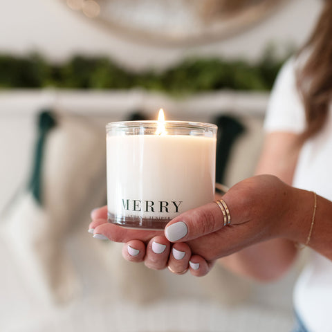 Porter Lane Home Merry Candle | Made In Washington |  Lemon & Juniper Natural Candles