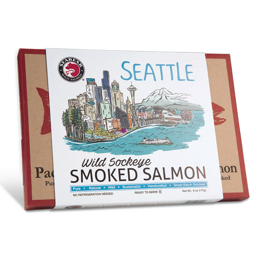 Quinault Gift Box - 3 Cans (Smoked Coho Salmon, Smoked Steelhead, & Smoked  King Salmon)