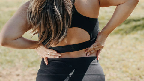 Using Foam Roller on Back