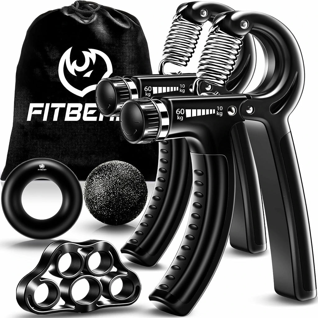 Buy BEATFIT PrecisionCount Pro Hand Gripper Adjustable Grip Strengthener  with Counter for Men and Women - Ideal for Gym Workouts, All Ages, 5 kg -  60 kg Resistance, Sleek Black Design Online