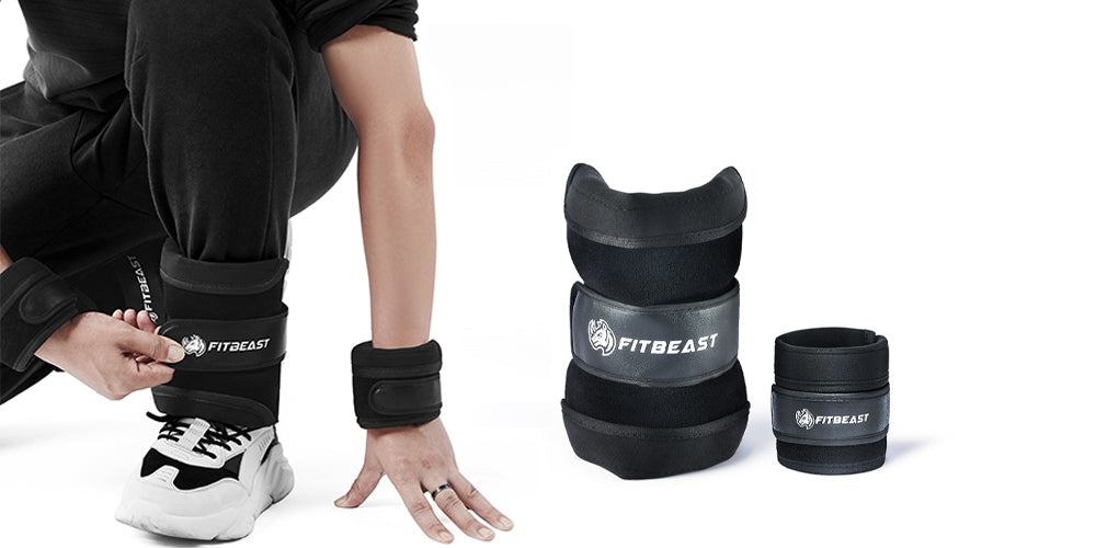 FitBeast Adjustable Ankle Weights Straps/Belt(1.6Kg to 3.6Kg)