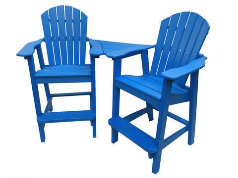 tall adirondack chairs blue poly outdoor furniture