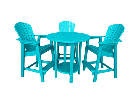 outdoor bar set for restaurant patio teal