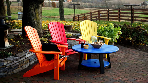 commercial outdoor furniture ideas poly adirondack chairs