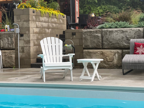 poly adirondack chairs poolside furniture