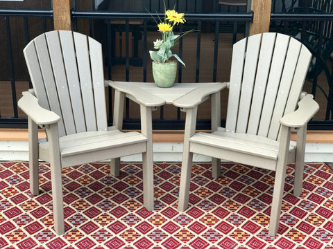 double adirondack chair set for 2