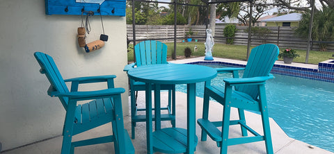 outdoor pub table set poly furniture poolside