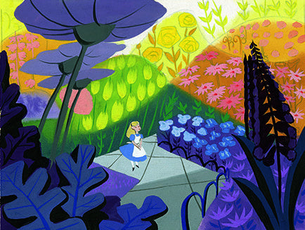 Alice in the Garden of Live Flowers, my favorite piece by Mary Blair 