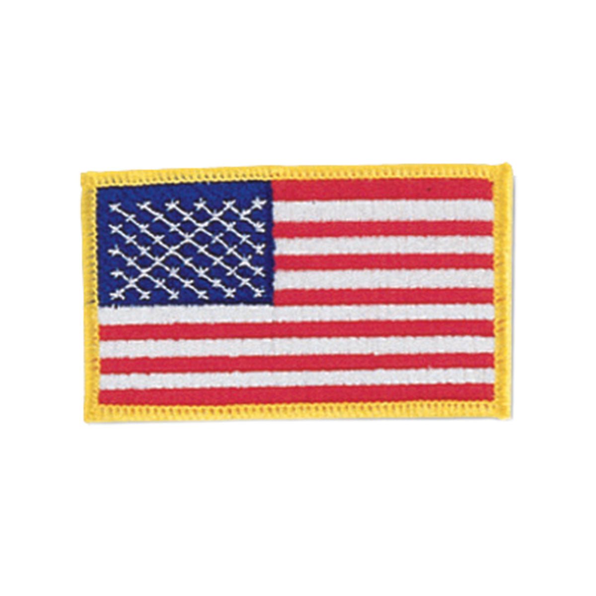 Flag Patch: United States of America - Hook Closure Gold Edge Reversed