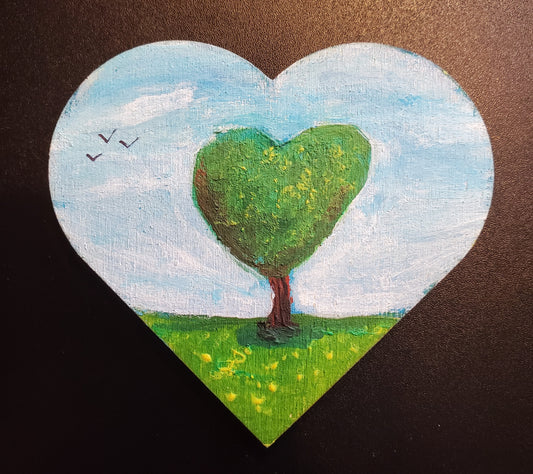 Miniature Wooden Easel — Heart Paintings