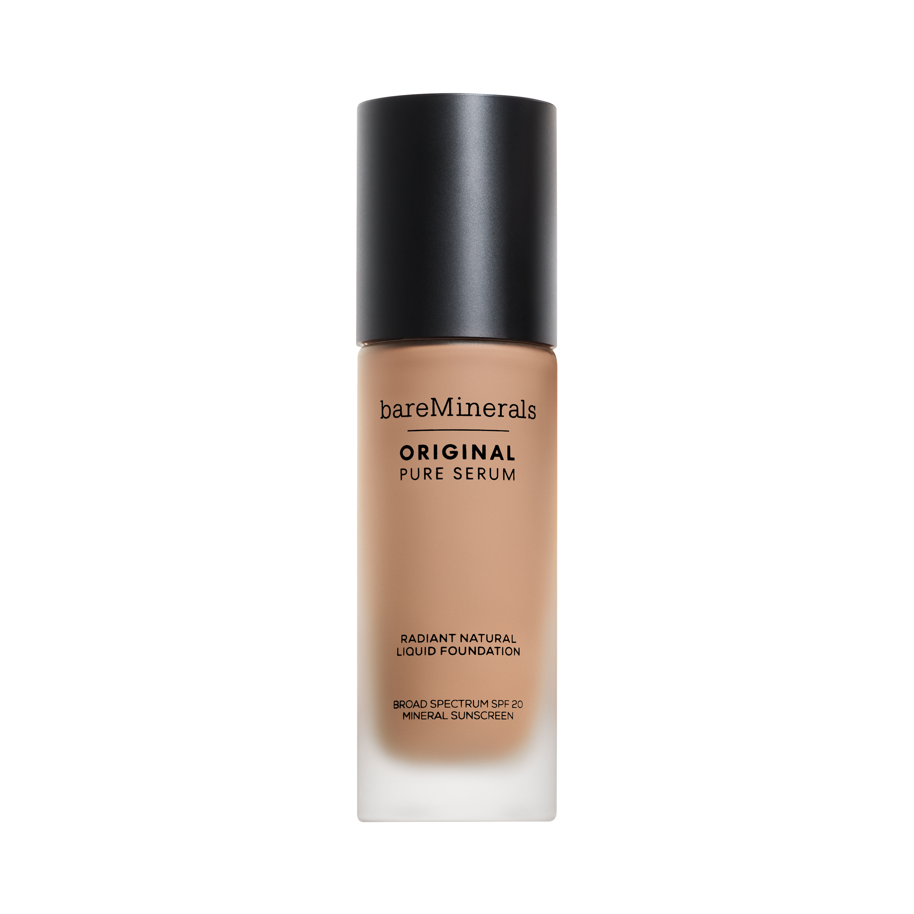 bareMinerals Original Pure Serum Radiant Natural Liquid Foundation Mineral SPF 20, Medium Cool 3, 30.0 ml/ 1.0 fl.oz.