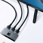 Baseus HDMI Splitter 4K 60Hz Bi-Direction HDMI Switch 1×2/2×1 HDR HDMI Audio Adapter for PS4 TV Box HDMI Switcher from Baseus sold by 961Souq-Zalka