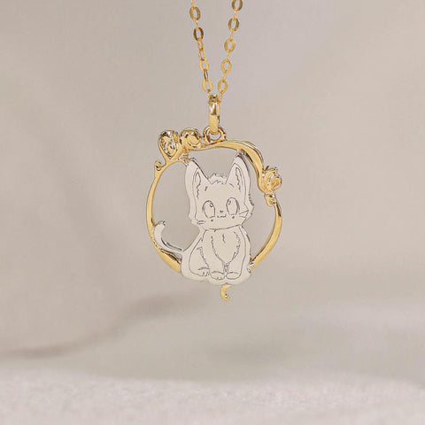 Cat Necklace Sterling Silver Cute Cat Lover Gift Cat Pendant Necklace For  Women Teen Girls, 18 Inches | Fruugo UK