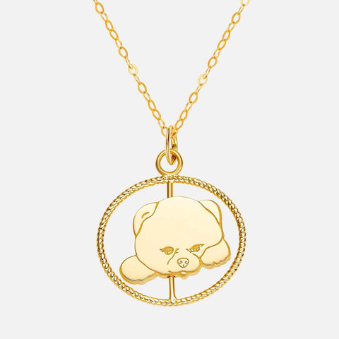 TDC™ 18K Gold Customized Dog Footprint Pendant