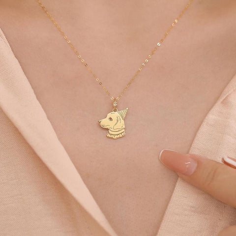 TDC™ 18K Gold Customized Dog Pendant