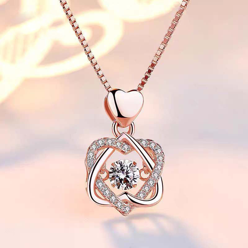 S925 Mother and Daughter Never Apart in Heart Knot Necklace – TDC Jewellery