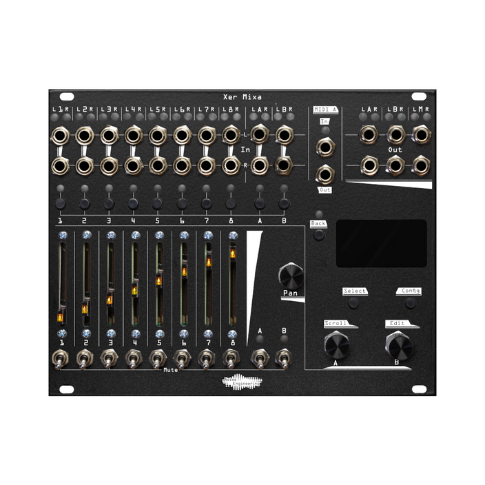 Noise Engineering Xer Mixa, 10-channel Eurorack stereo mixer with stereo aux loops 
