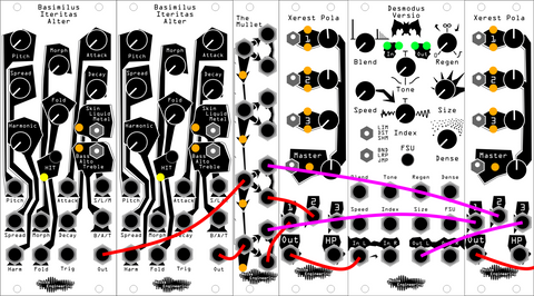 Noise Engineering Modules, Basimulus Iteritas Alter, The Mullet, Xerest Pola, Desmodus Versio, Xerest Pola