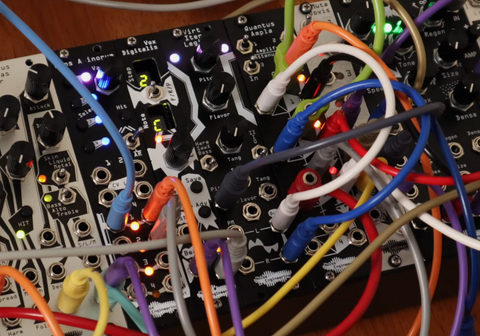 Virt Iter Legio in a case full of Noise Engineering modules