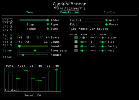 Cursus Vereor modulation page