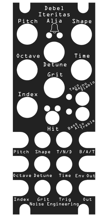 Debel Iteritas Alia overlay in black | Noise Engineering