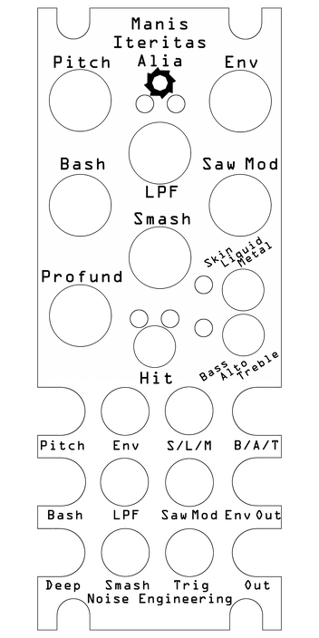 Manis Iteritas Alia overlay in white | Noise Engineering