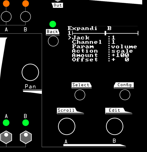 Xer Mixa modulation configured as a VCA