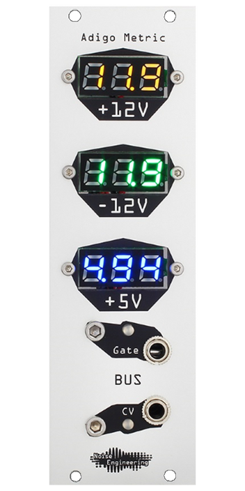 System voltage meter in silver | Adigo Metric by Noise Engineering