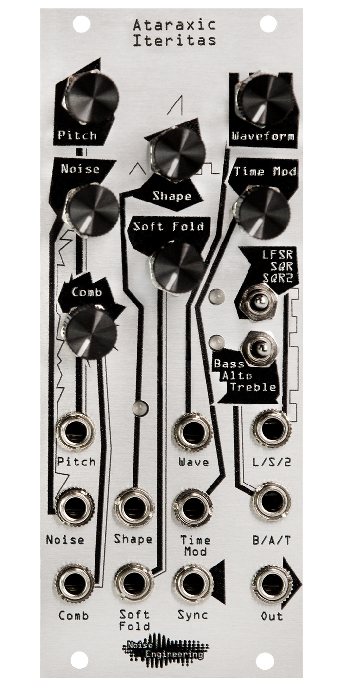 Oscillator inspired by the sounds of the last millennium in silver | Ataraxic Iteritas by Noise Engineering