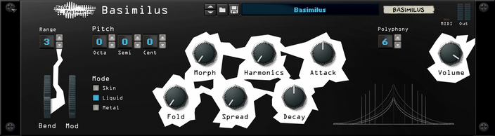 Front panel view of Basimilus Rack Extension for Reason | Made by Noise Engineering, available at the Reason Shop