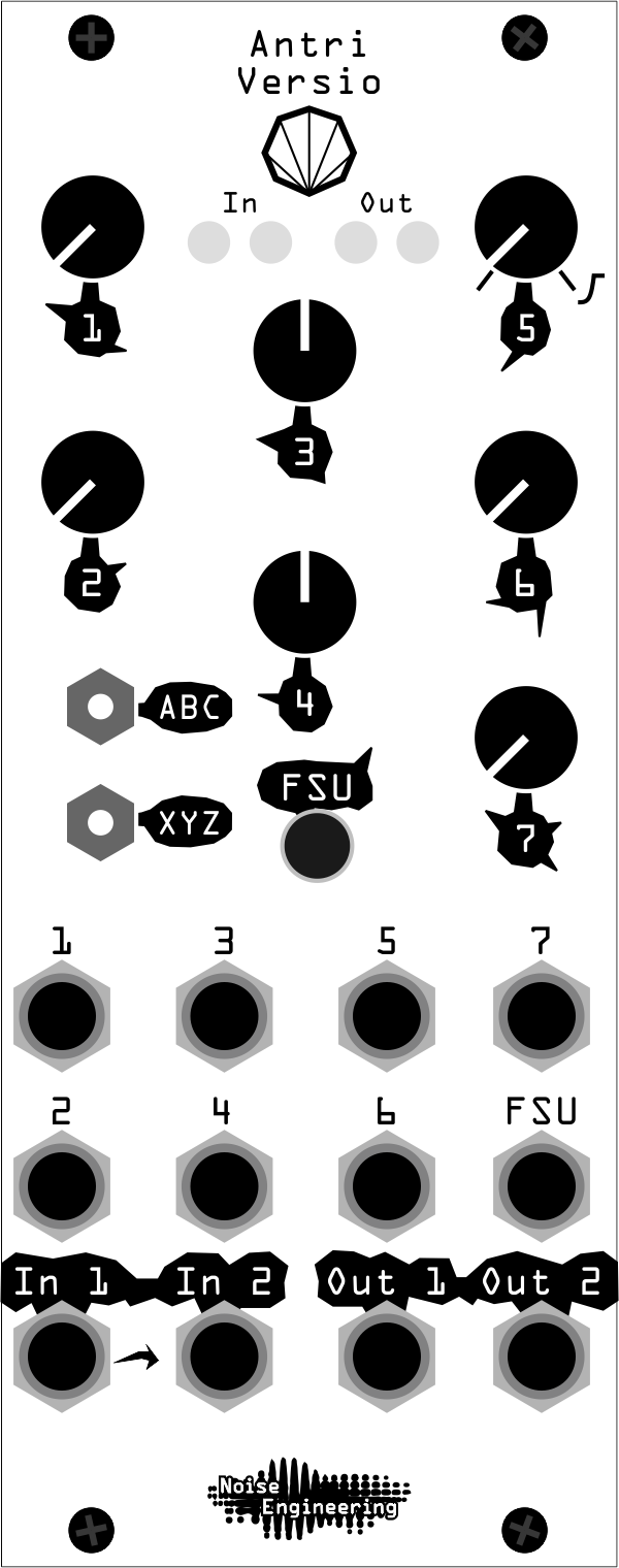 Polydactyl Versio stereo multiband dynamics processor platform with silver numbered panel | Noise Engineering