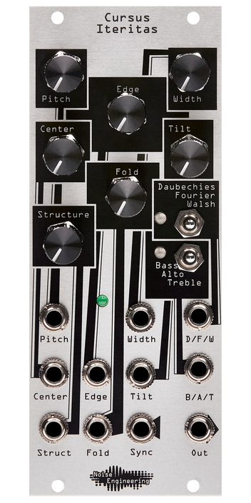 Dynamically generated wavetable Eurorack oscillator using orthogonal functions in silver | Cursus Iteritas by Noise Engineering