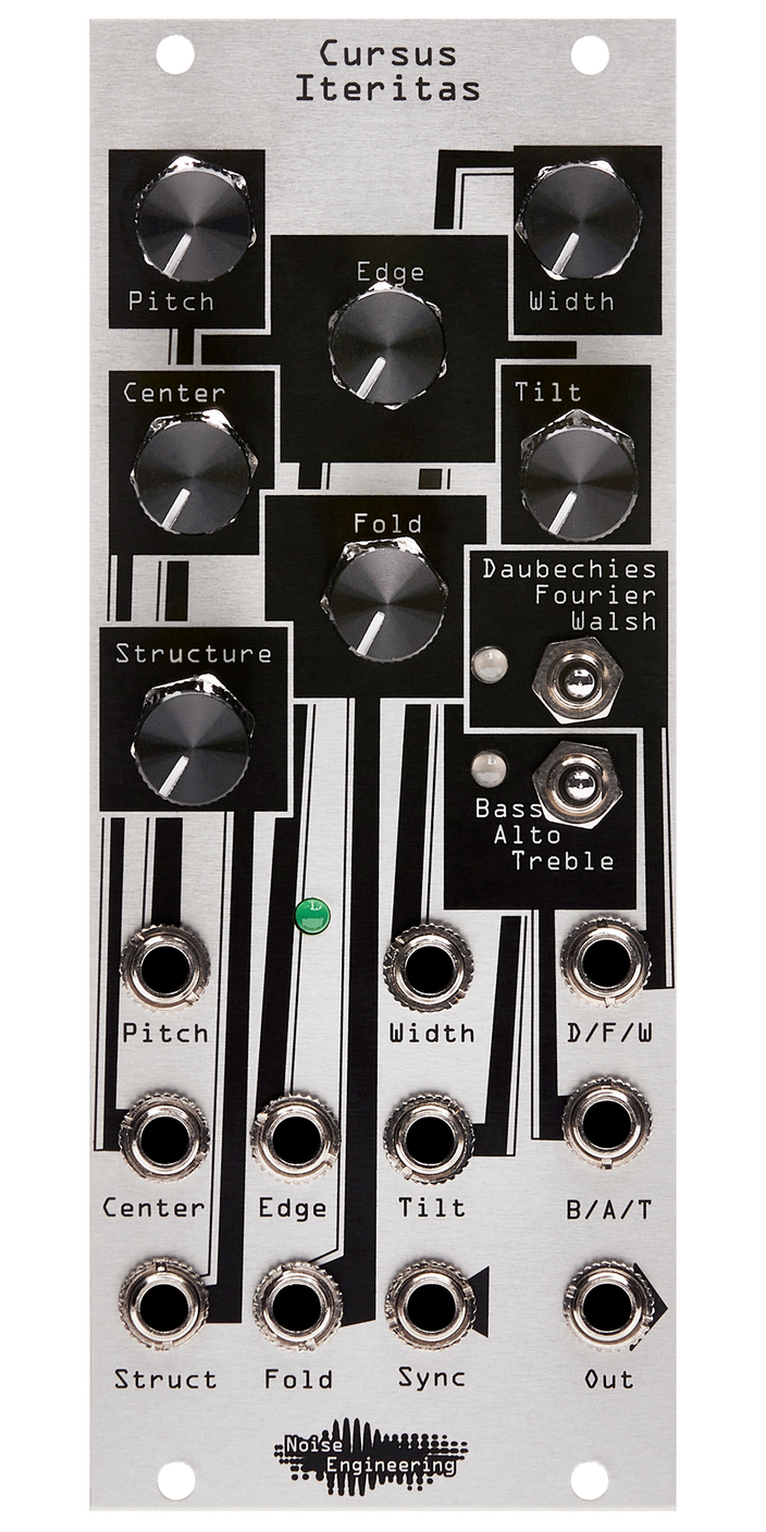 Dynamically generated wavetable Eurorack oscillator using orthogonal functions in silver | Cursus Iteritas by Noise Engineering