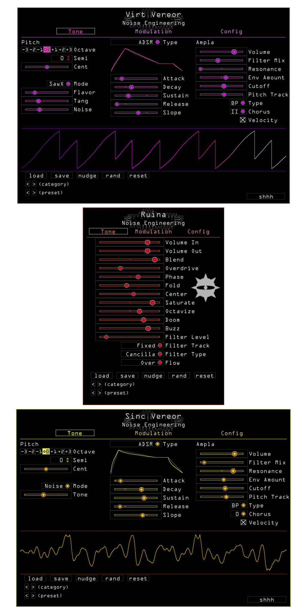 Freequel Bundle: Sinc Vereor, Virt Vereor, and Ruina Free plugins 