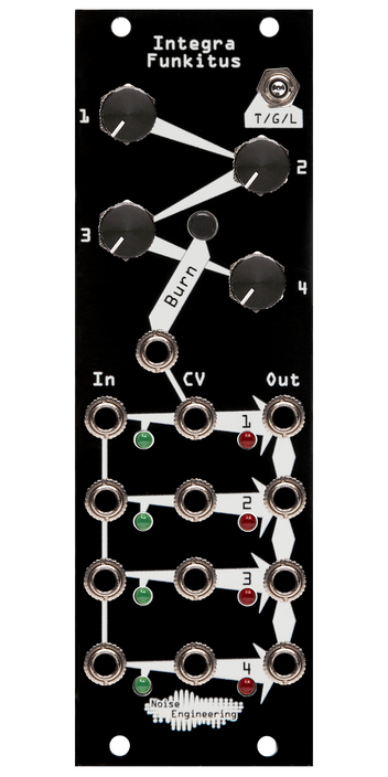 Dynamic rhythm modifying Eurorack module in black | Integra Funkitus by Noise Engineering