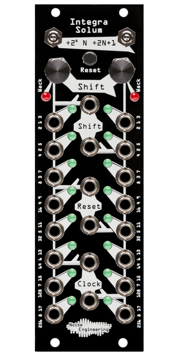 Multimode dual clock divider/trigger generator in black | Integra Solum by Noise Engineering