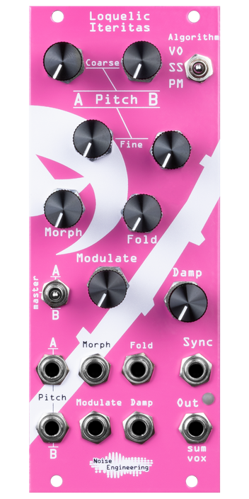 Limited edition pink Loquelic Iteritas oscillator by Noise Engineering