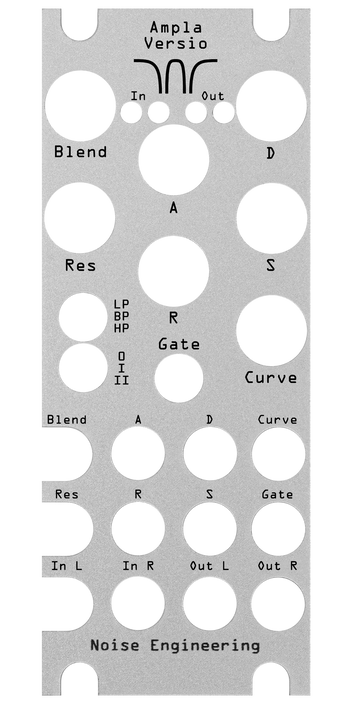 Ampla Versio panel overlay in silver | Noise Engineering