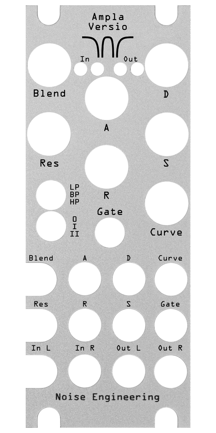 Ampla Versio panel overlay in silver | Noise Engineering