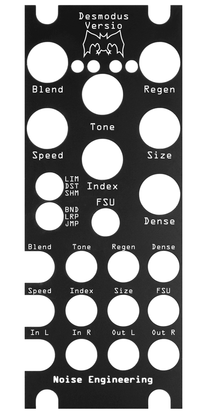 Desmodus Versio panel overlay in black | Noise Engineering