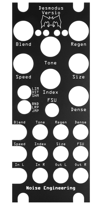 Desmodus Versio panel overlay in black | Noise Engineering