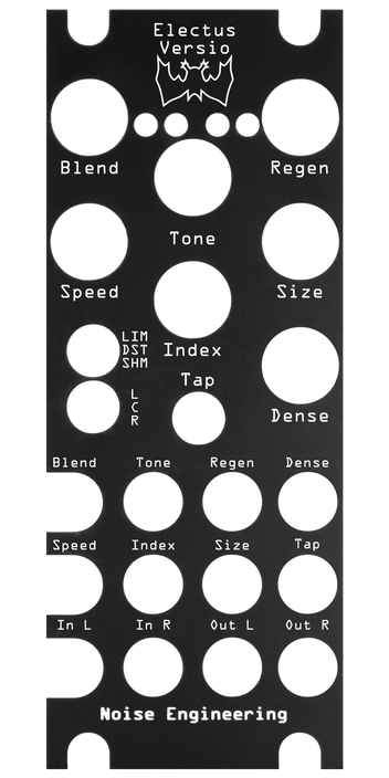 Electus Versio panel overlay in black | Noise Engineering