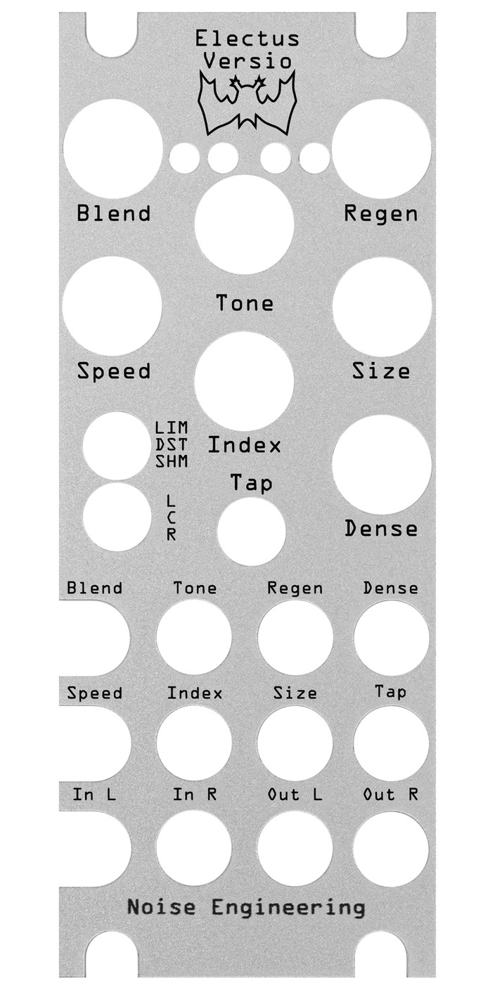 Electus Versio panel overlay in silver | Noise Engineering