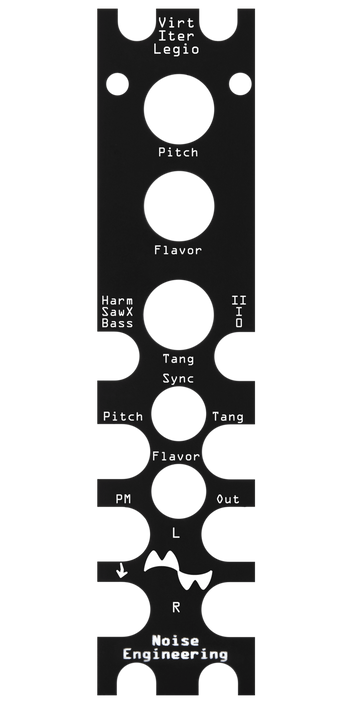 Virt Iter Legio panel overlay in black | Noise Engineering
