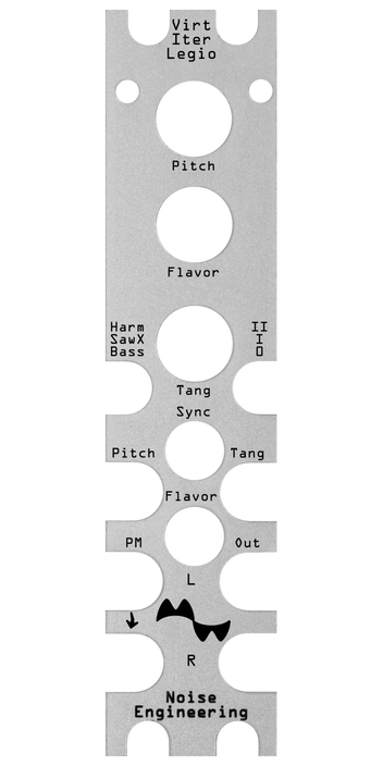 Virt Iter Legio panel overlay in silver | Noise Engineering