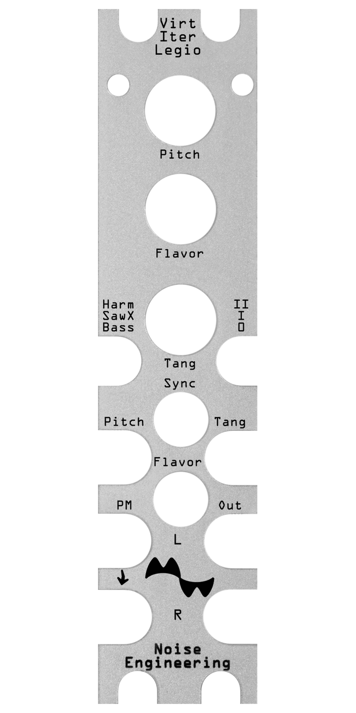 Virt Iter Legio panel overlay in silver | Noise Engineering