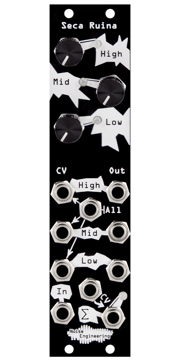 Seca Ruina – Multiband-distortion drive and VCA in 6HP | Noise 