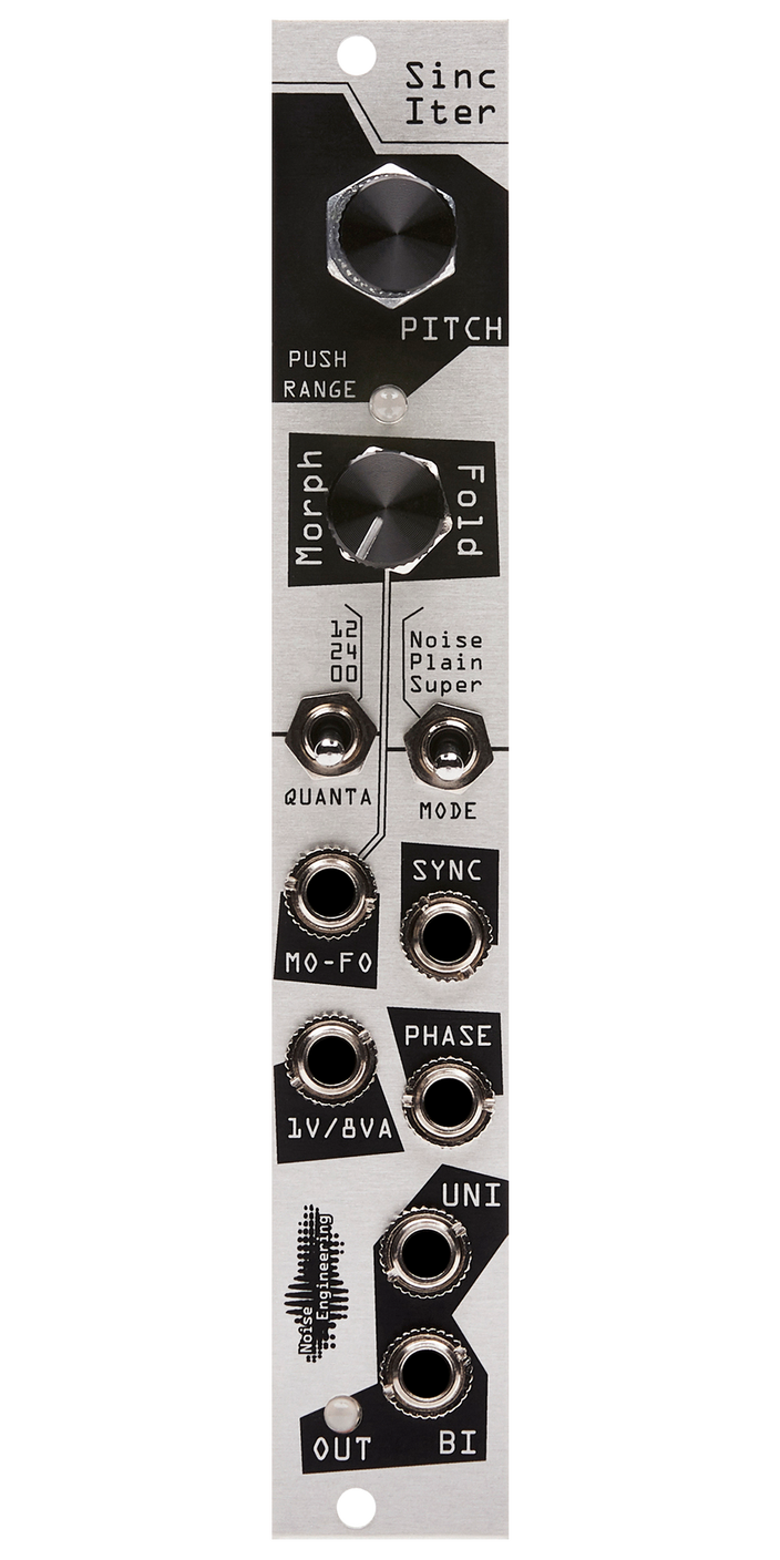 23-Octave multi-mode voltage-controlled Eurorack oscillator in silver | Sinc Iter by Noise Engineering